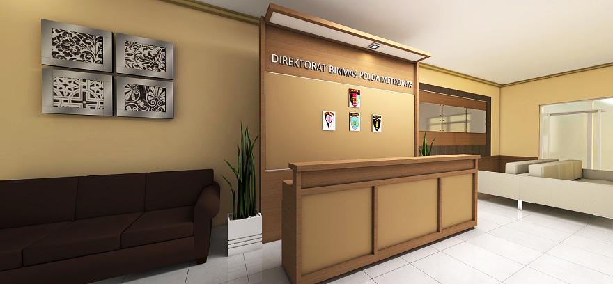 Desain Interior Ruang Lobby Resepsionis Kantor Metro Desain Interior Ruang Lobby Resepsionis Kantor Metro