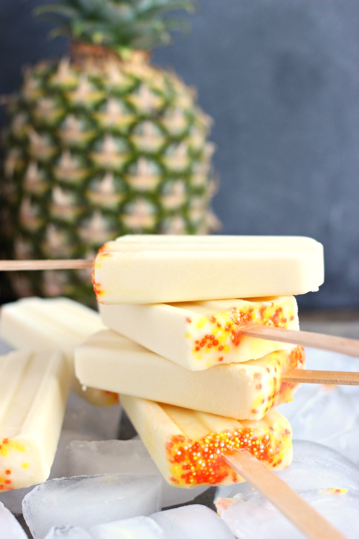 Mama Loves Food! Dole Whip Creamy Pineapple Popsicles Recipe