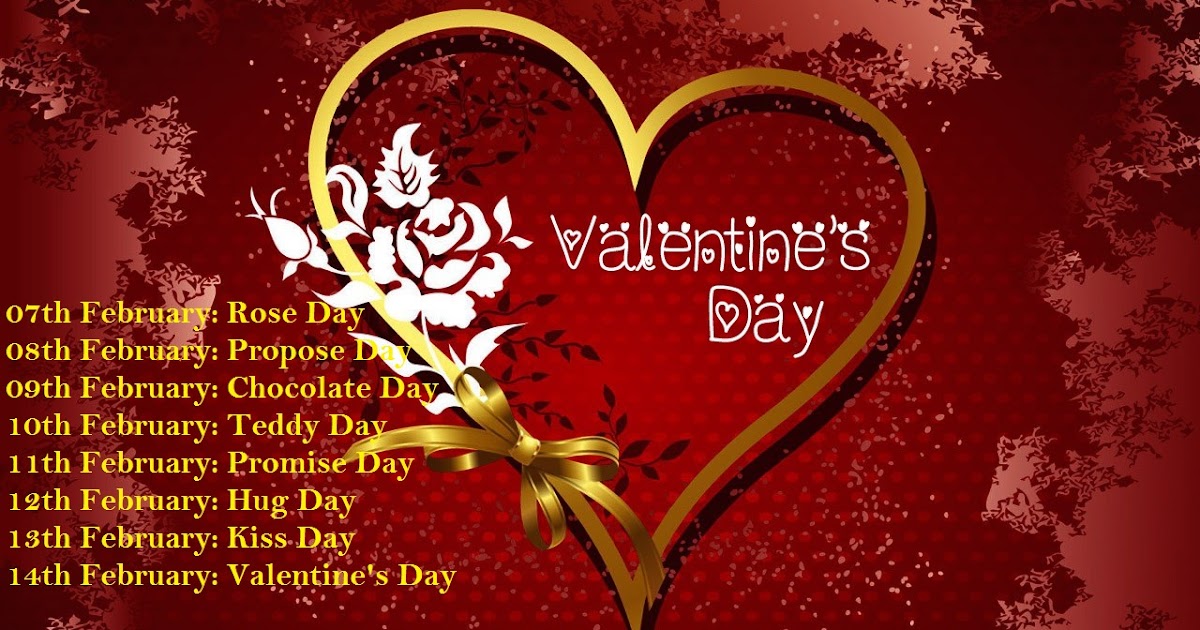 Valentines observed Valentines Day Week List 2020 Dates, Day, Time Table, Schedule 7th-14th