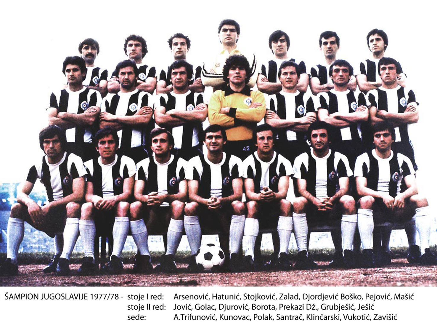 FK PARTIZAN 1977 78. By Panini. ~ THE VINTAGE FOOTBALL CLUB  football club partizan