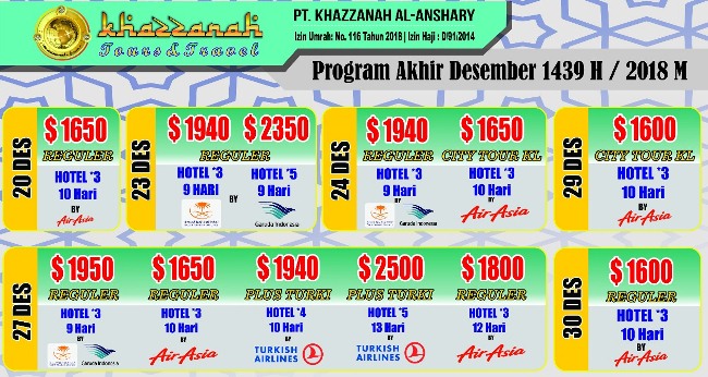 paket umroh desember 2018 paket umroh desember 2018