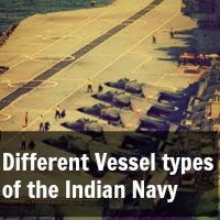 Different Vessel types of the Indian Navy