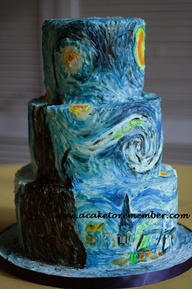 A Starry Night Cake