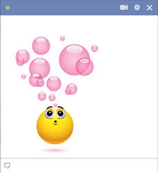 Emoticon Blowing Bubbles