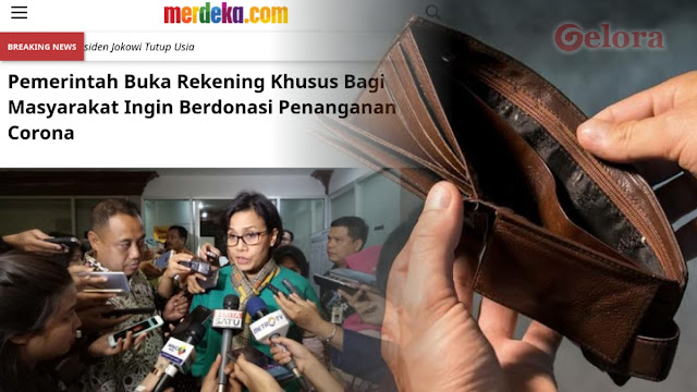 Pemerintah Buka Rekening Donasi Pemerintah Buka Rekening Donasi