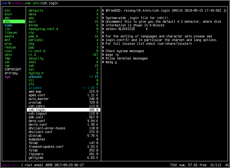 Ranger visual file manager