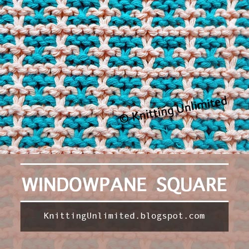Windowpane Square SlipStitch Knitting Knitting Unlimited