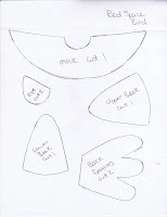 Ambering Along: Red Space Bird - Tutorial & Pattern