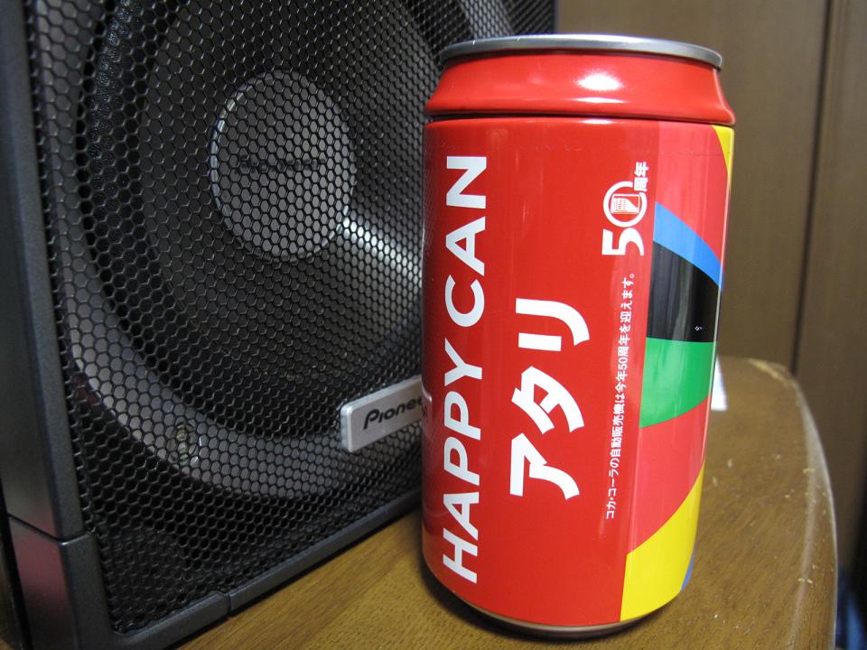 コカコーラ50周年 ハッピー缶 バッジスピーカー - オーディオ機器