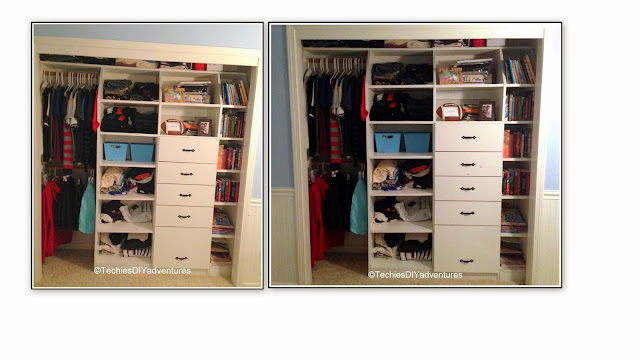 sons closet makeover