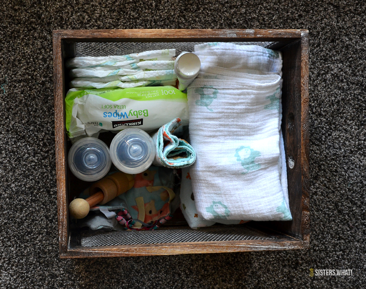 baby essentials and baby necessities to leave for the babysitter to have on hand