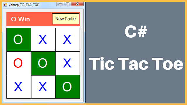 C# Tic Tac Toe Game Source Code