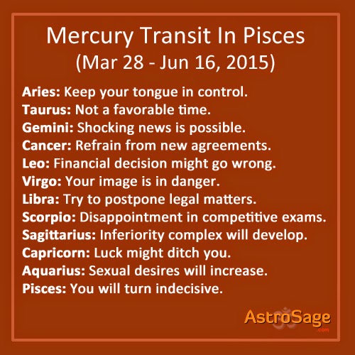 Transit of Mercury in Pisces will bring some big changes to your life.