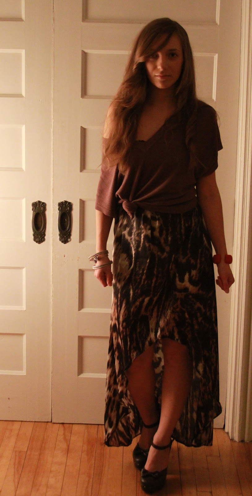 Red inside DIY a Mullet Skirt