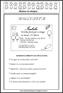 Trabalhando com convites em sala de aula Trabalhando com convites em sala de aula