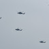 Multiple Chinese WZ-10 Attack Helicopter Flying in Formation
