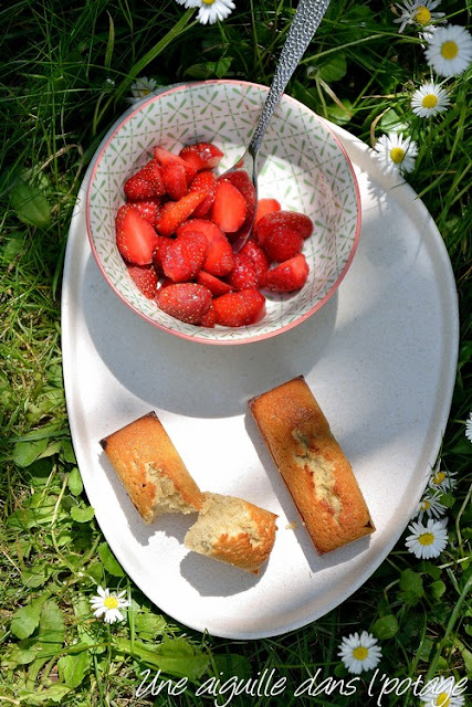 Financier à la farine de lentilles vertes