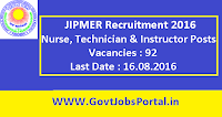 JIPMER Recruitment 2016 