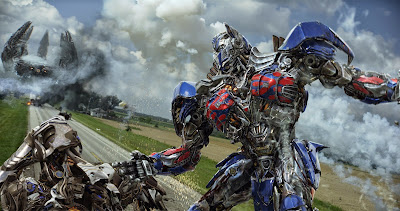 Transformers Age of Extinction Optimus versus Decepticons