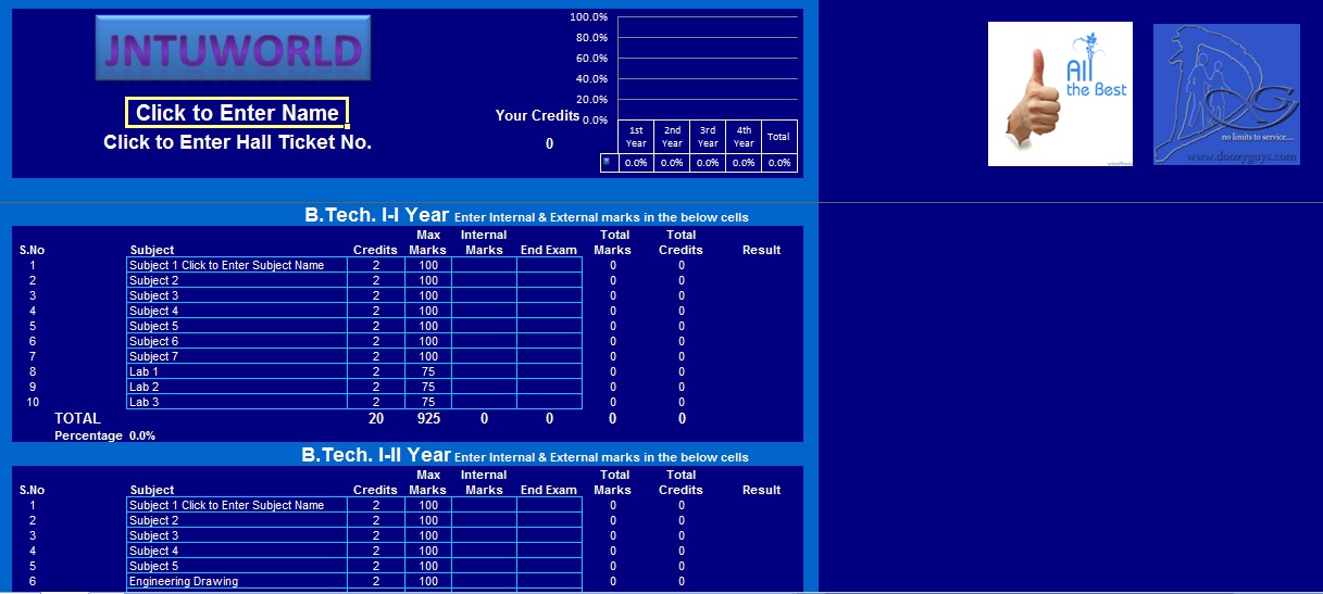 how to calculate percentage of jntuk r07 batch doozy guys....