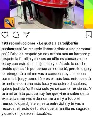 Sandra Berrocal amenaza con demandar a Yomel El Meloso Sandra Berrocal amenaza con demandar a Yomel El Meloso