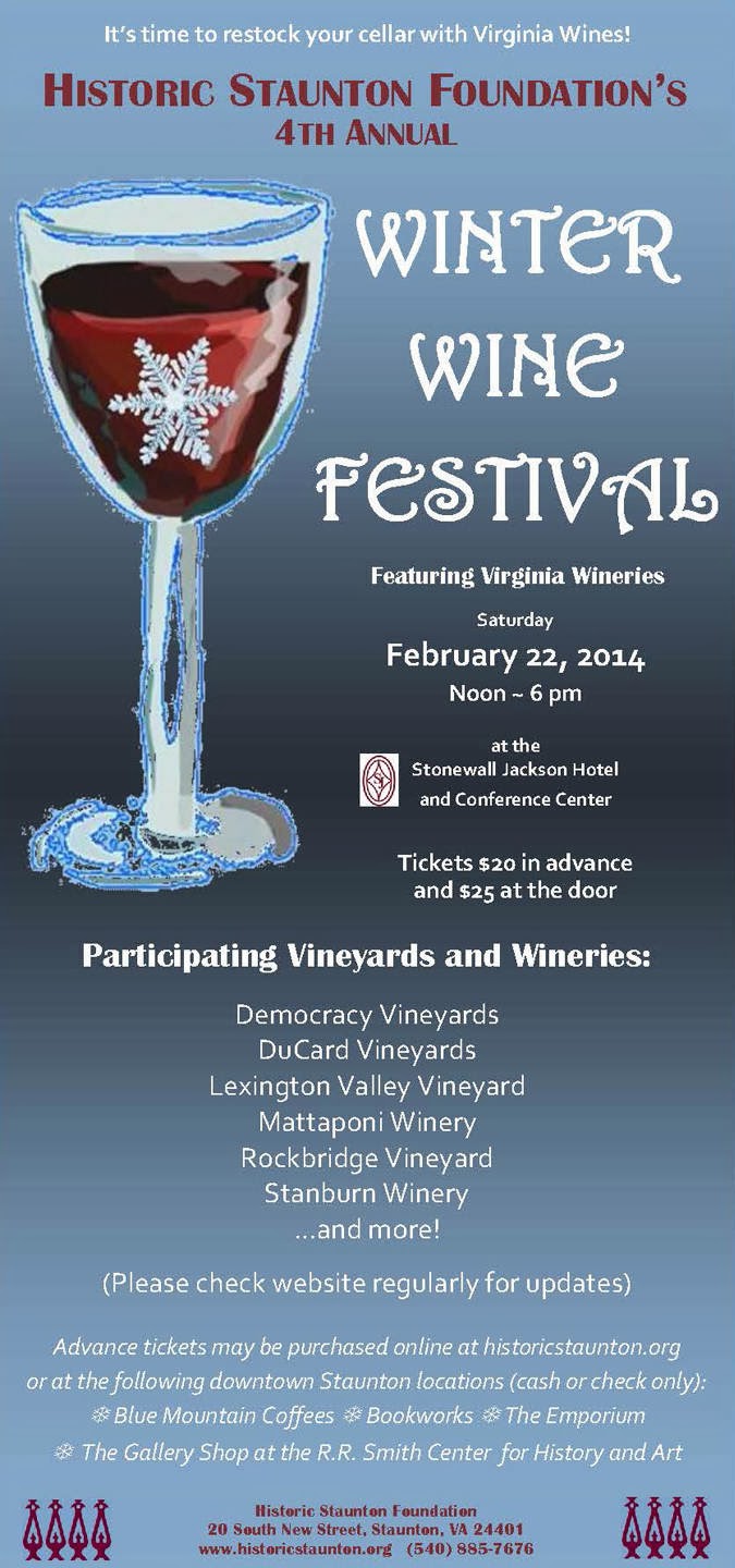 SWAC Girl Staunton's Winter Wine Festival is Saturday