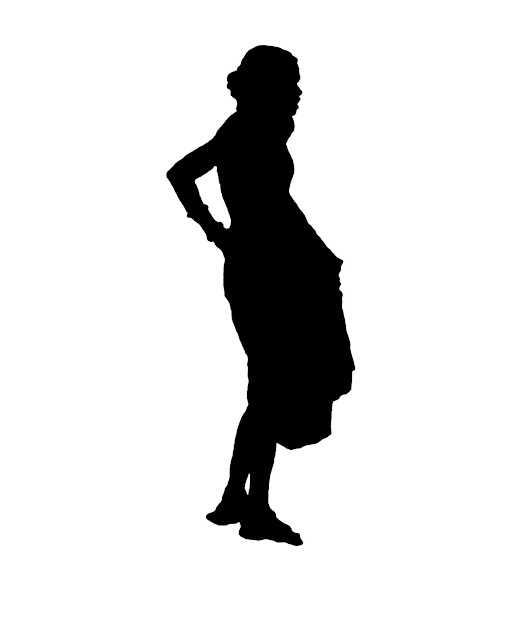 silhouette of woman coolie