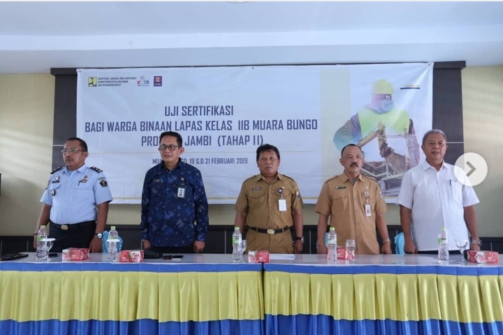 Dinas PUPR Provinsi Jambi Gelar Uji Sertifikasi Bagi Warga Binaan Lapas Klas II B Muaro Bungo. 