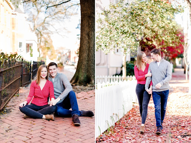 Fall Downtown Annapolis Engagement Session photographed by Heather Ran Photography