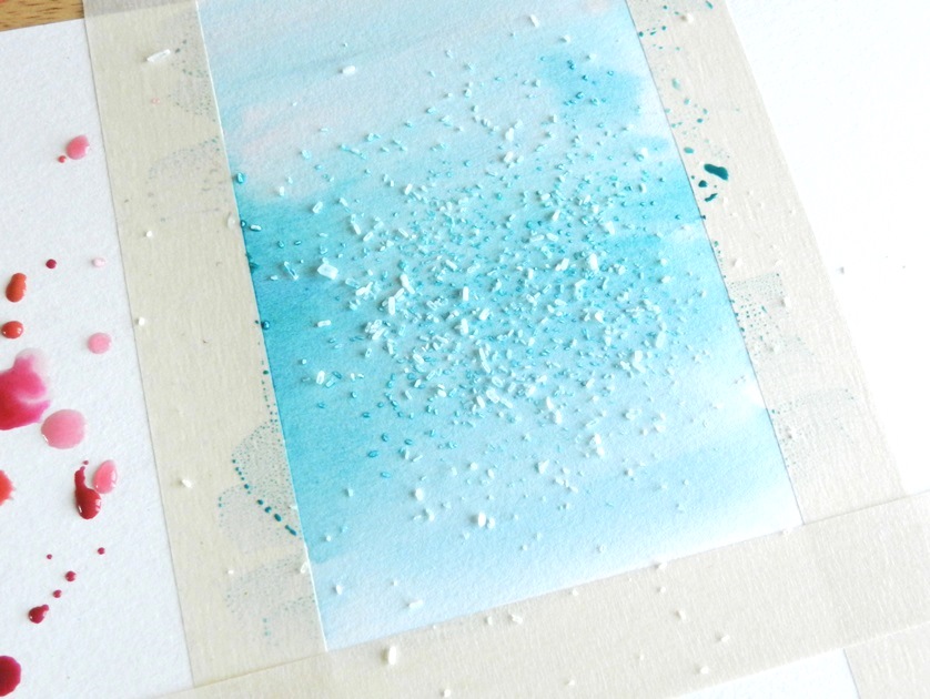 Salt on Watercolor Texture