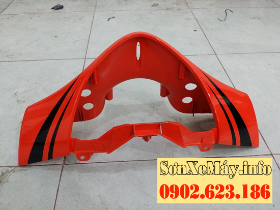 Sơn phối màu xe Honda Sh màu trắng cam đen