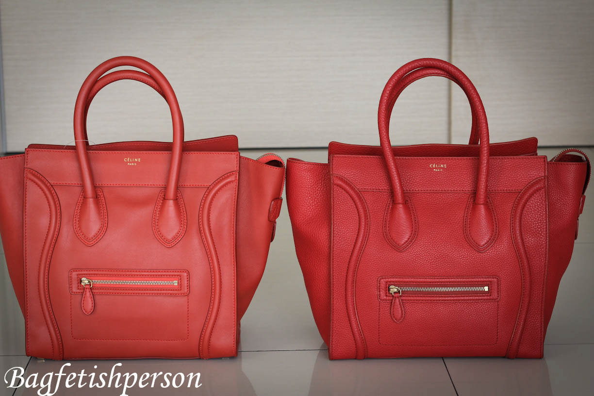 bagfetishperson Celine Mini Luggage Lipstick Red and Red