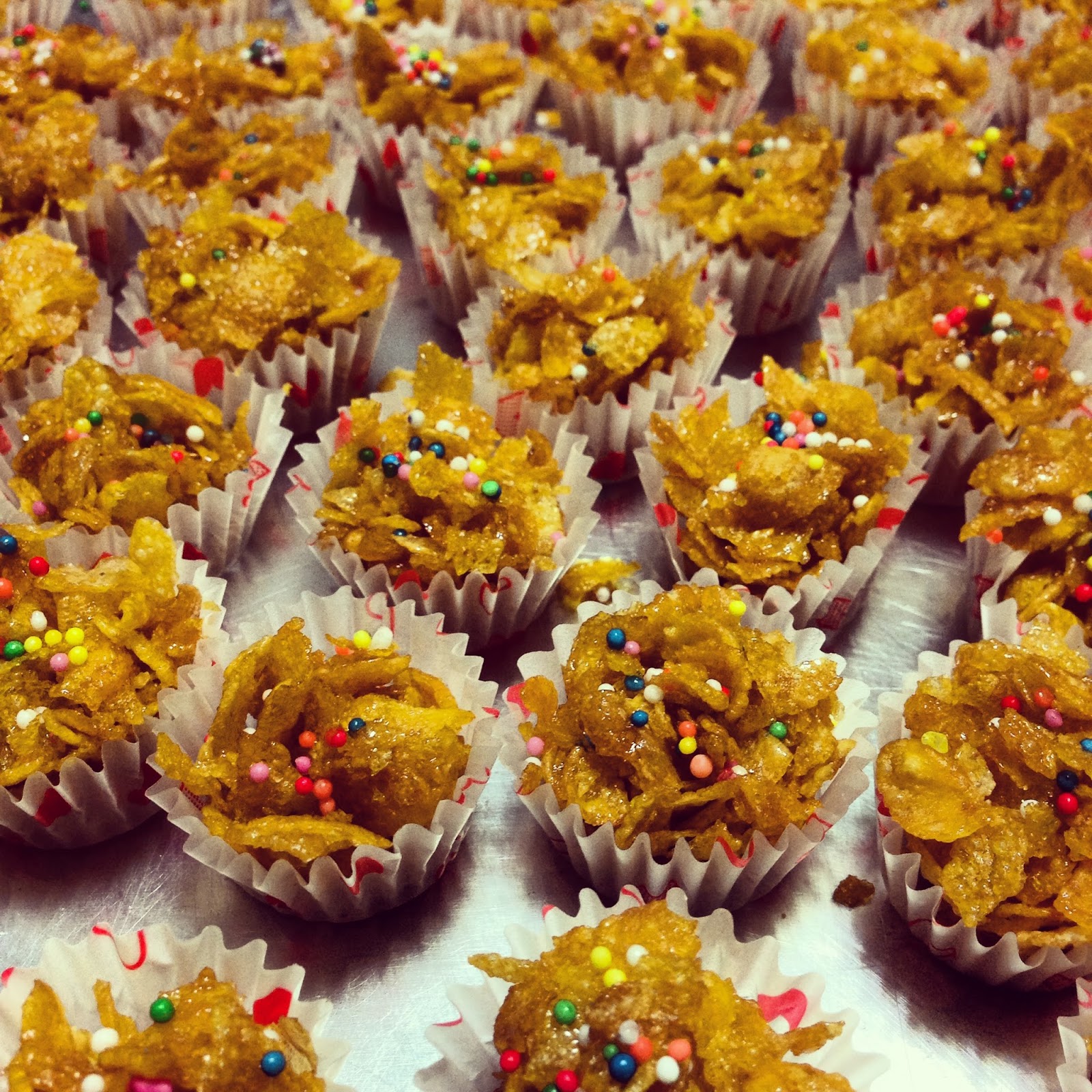 Lilycancook Honey Rice Krispies and Cornflake Cups