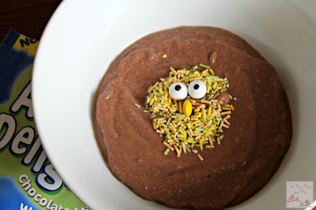 Chocolate Mint Angel Delight with Easter themed decoration Chick