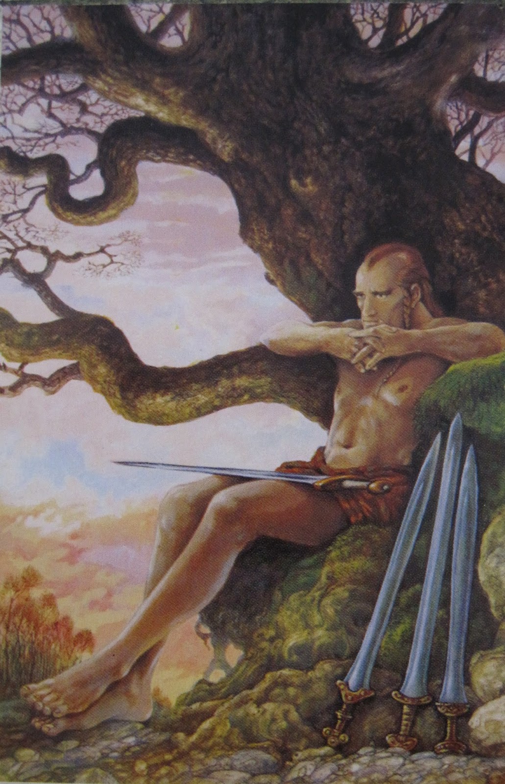 4 мечей таро. четверка мечей таро икона. 4 мечей и 4 жезлов. карта таро 4 мечей. Druidcraft tarot галерея.