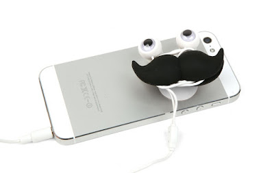 Mustache Earbuds, Stand and Cord Wrap