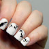 Día 7: Blanco y Negro / Plumas y pájaros nail art