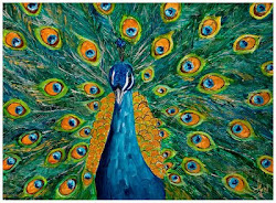acrylic painting paintings simple beginners peacock canvas easy painted paint things beginner inspiration knife palette done abstract peacocks paints excellent