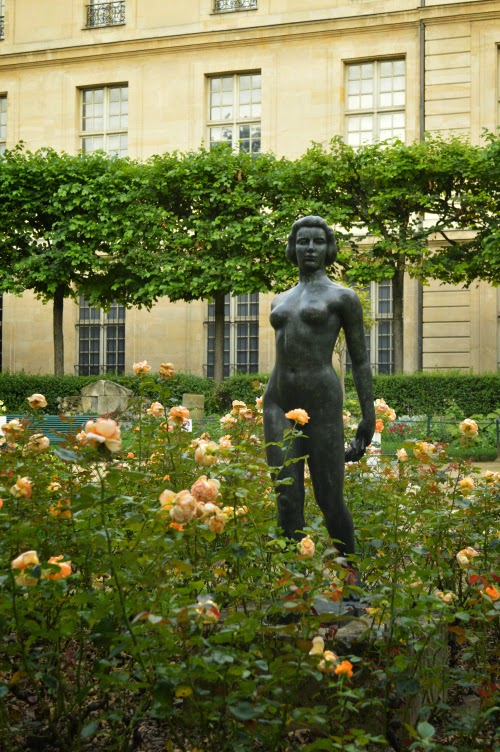 parc, paris, statue, woman, act, naked, erotic