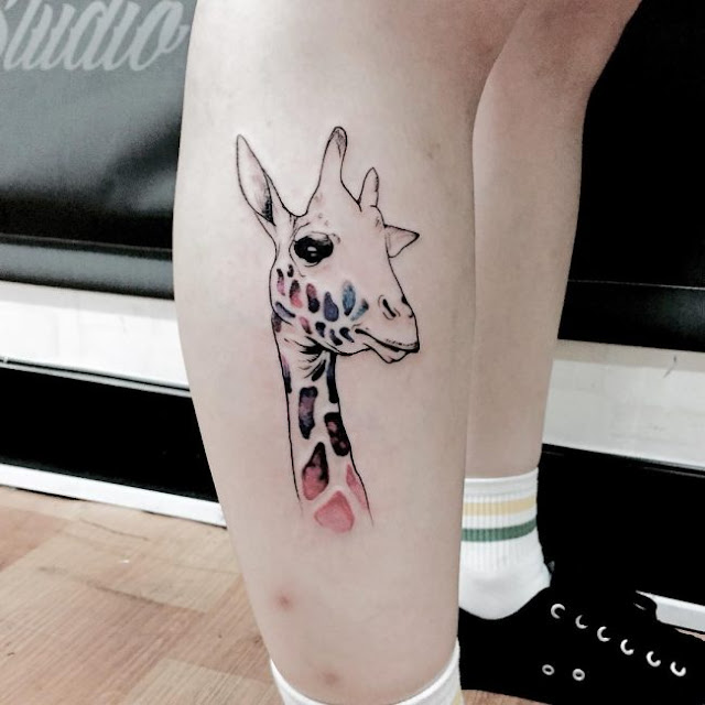 tatuagem de girafa tatuagem de girafa