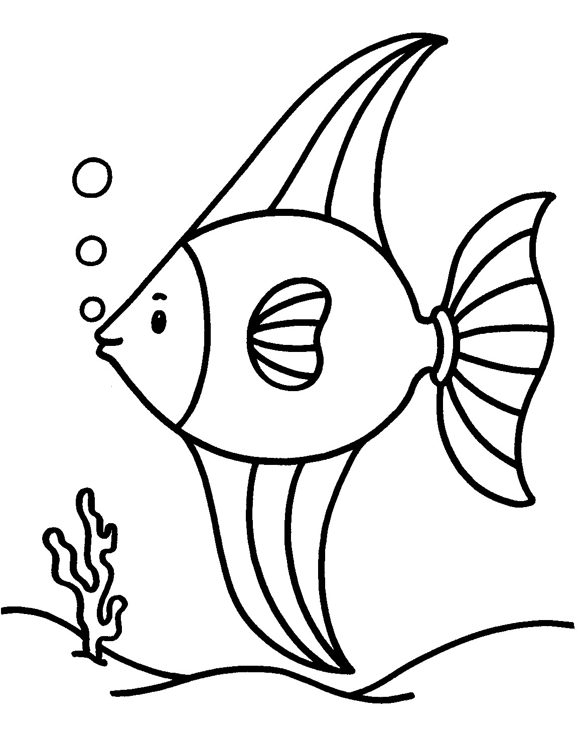 RECURSOS y ACTIVIDADES para Educación Infantil: Dibujo para colorear: PECES