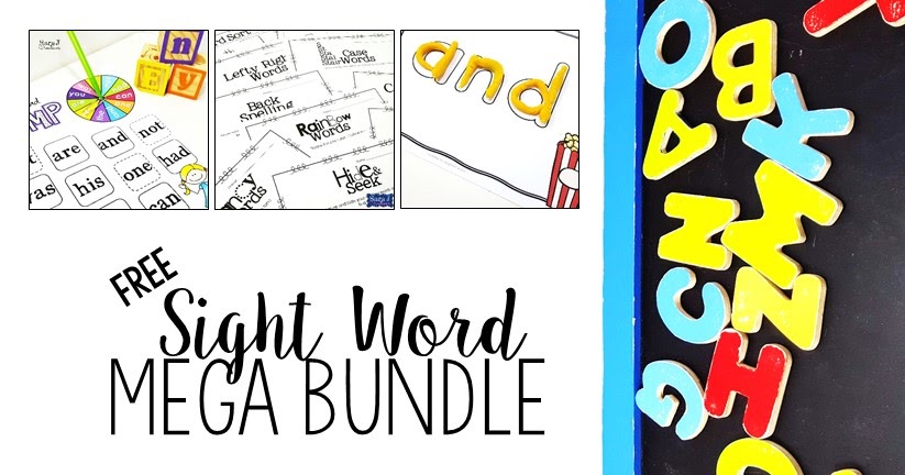 Absolutely Free Sight Word Mega Bundle | Sara J Creations