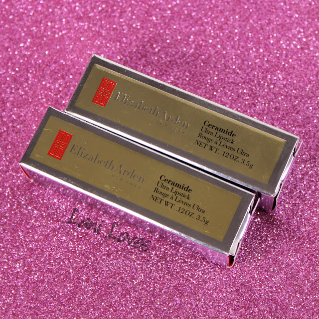 Elizabeth Arden Ceramide Ultra Lipstick - Blushing Pink and Violetini Swatches & Review