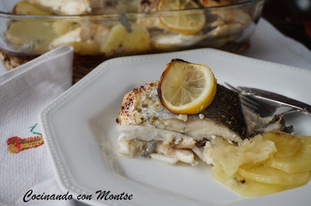 Dorada al horno con patatas