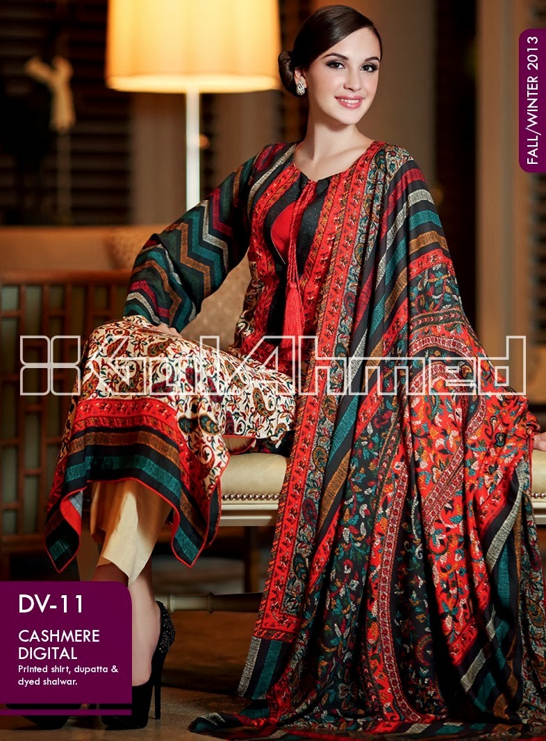 Gul Ahmed Fall-Winter Collection 2013-2014 | Gul Ahmed Winter Designs ...