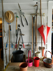 Sunnybrook McLean House greenhouse hanging garden tools by garden muses-not another Toronto gardening blog