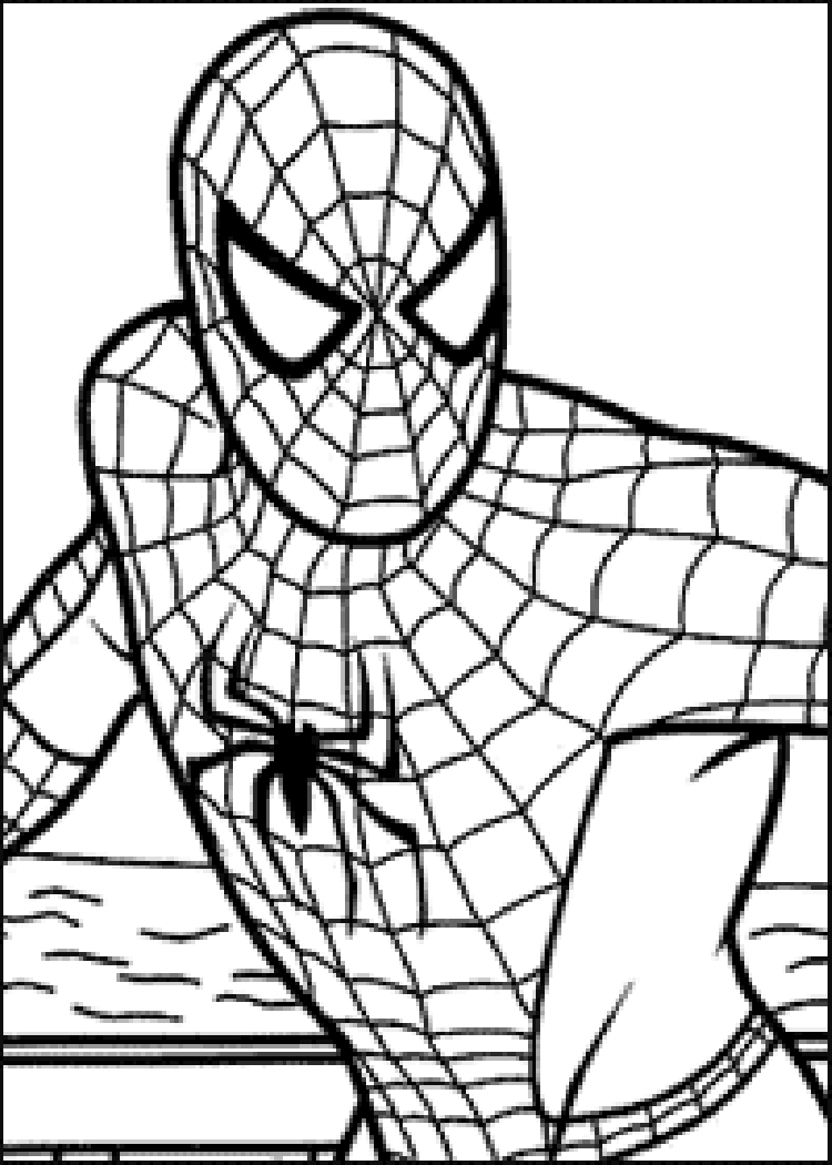 Coloring pictures of spiderman | Pictures Gallery Show