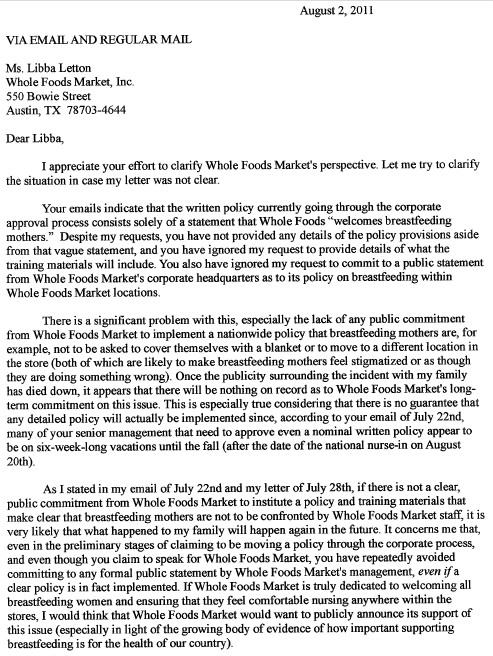 whole baby foods if whole foods market wants to support whole foods cover letter