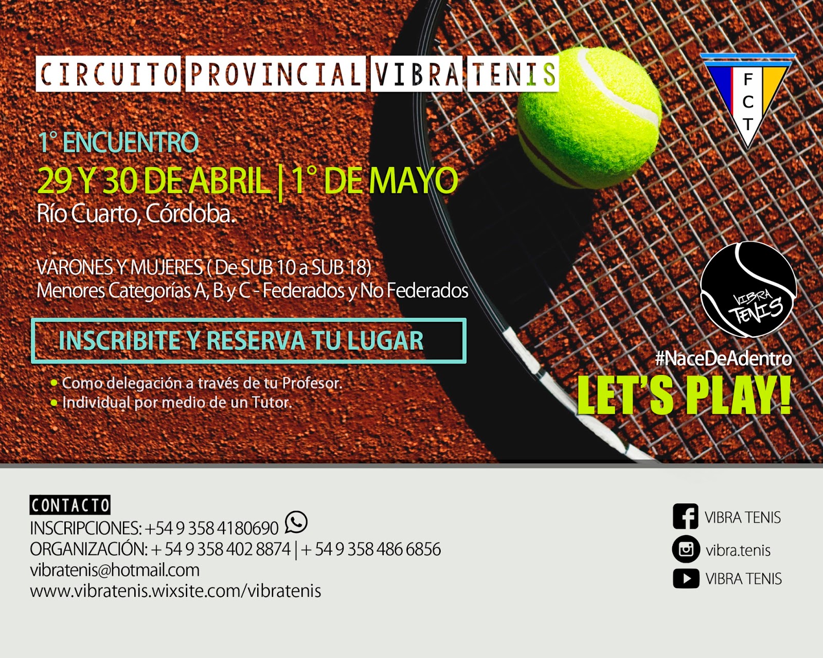 Tenis 1º Torneo Provincial Confederación de