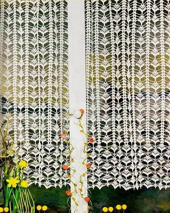 Crochet Pattern Of Lace Curtain Vintage
